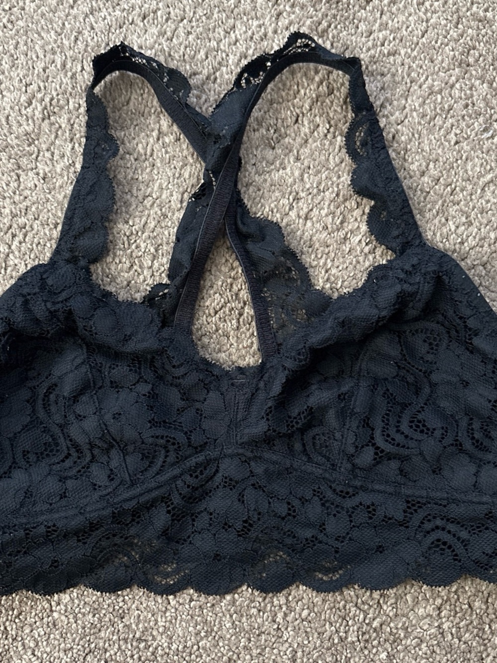 Xhilaration Black Lace Racerback Bralette